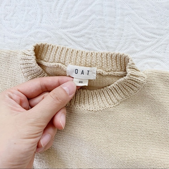 Oat & Co‎ Girls Sand Oversized Knit Tee (Fits Sz 2-3) - Picture 5 of 6